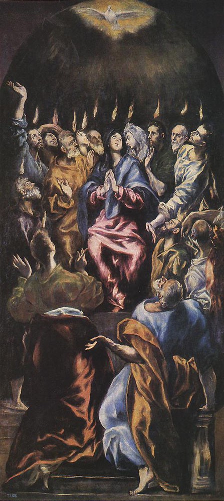 Pentecost by Doménikos Theotokópoulos (el Greco)