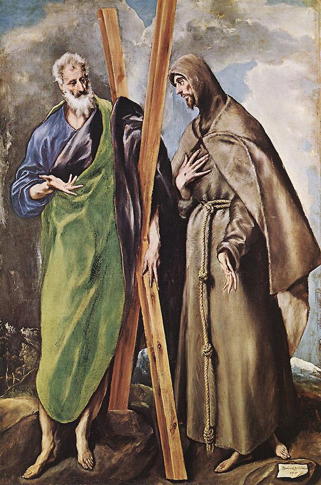 St Andrew and St Francis by Doménikos Theotokópoulos (el Greco)