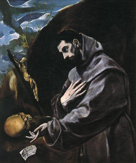 St Francis Praying by Doménikos Theotokópoulos (el Greco)