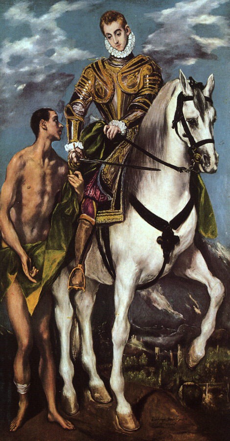 St. Martin and the Beggar by Doménikos Theotokópoulos (el Greco)