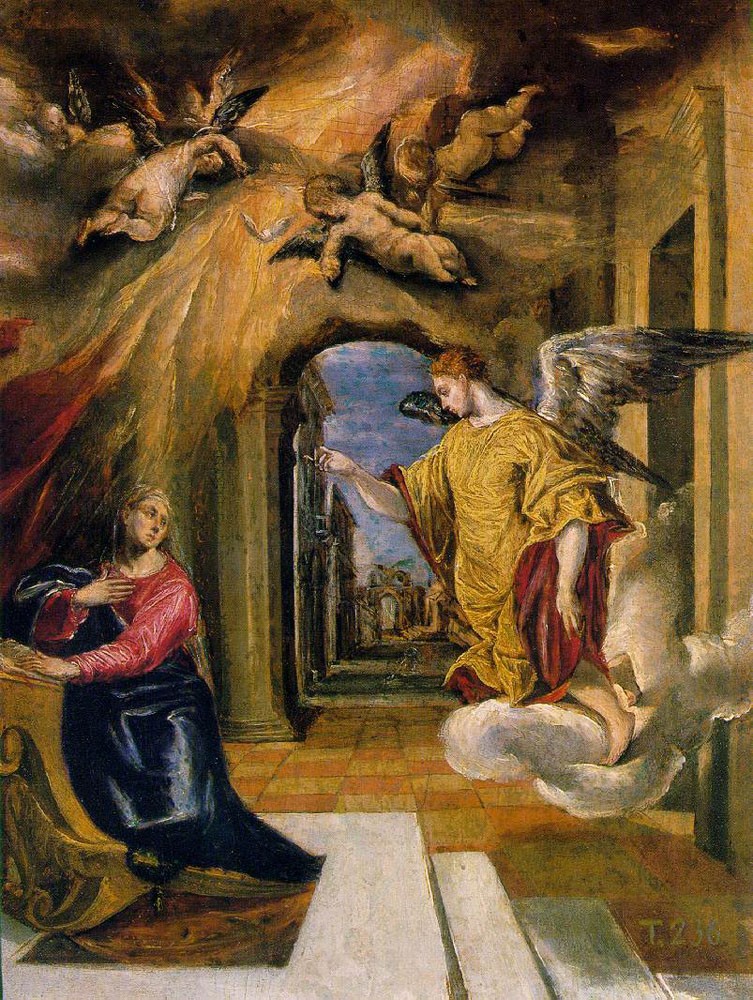 The Annunciation by Doménikos Theotokópoulos (el Greco)