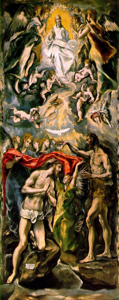 The Baptism by Doménikos Theotokópoulos (el Greco)