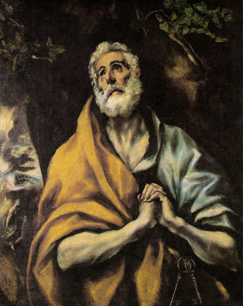 The Repentant Peter by Doménikos Theotokópoulos (el Greco)