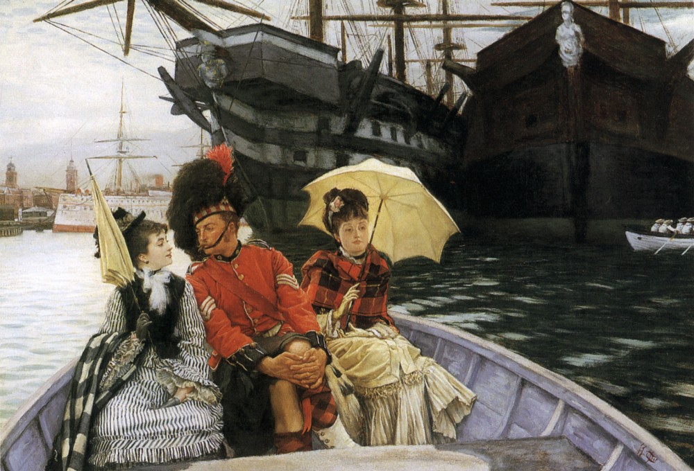 Portsmouth Dockyard by Jacques Joseph (James) Tissot