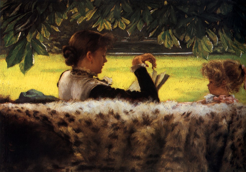 Reading a Story by Jacques Joseph (James) Tissot