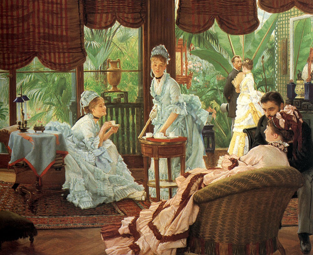 In The Conservatory by Jacques Joseph (James) Tissot