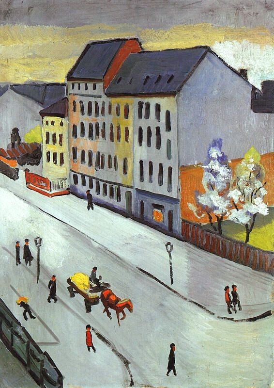 Our Street in Gray by August Macke