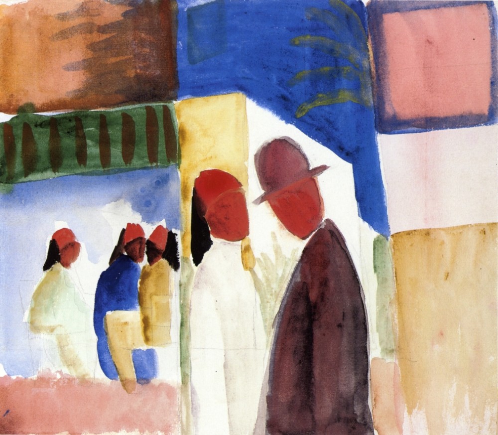 On The Street by August Macke