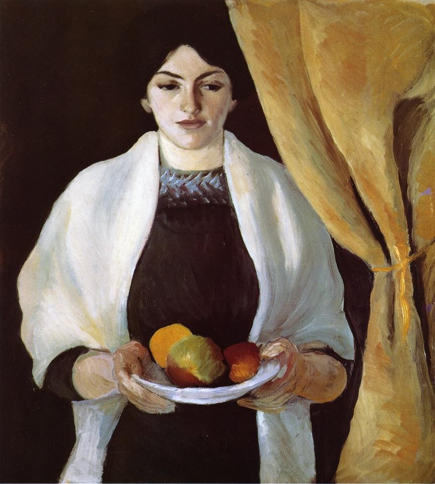 Portrait With Apples The Artists Wife by August Macke