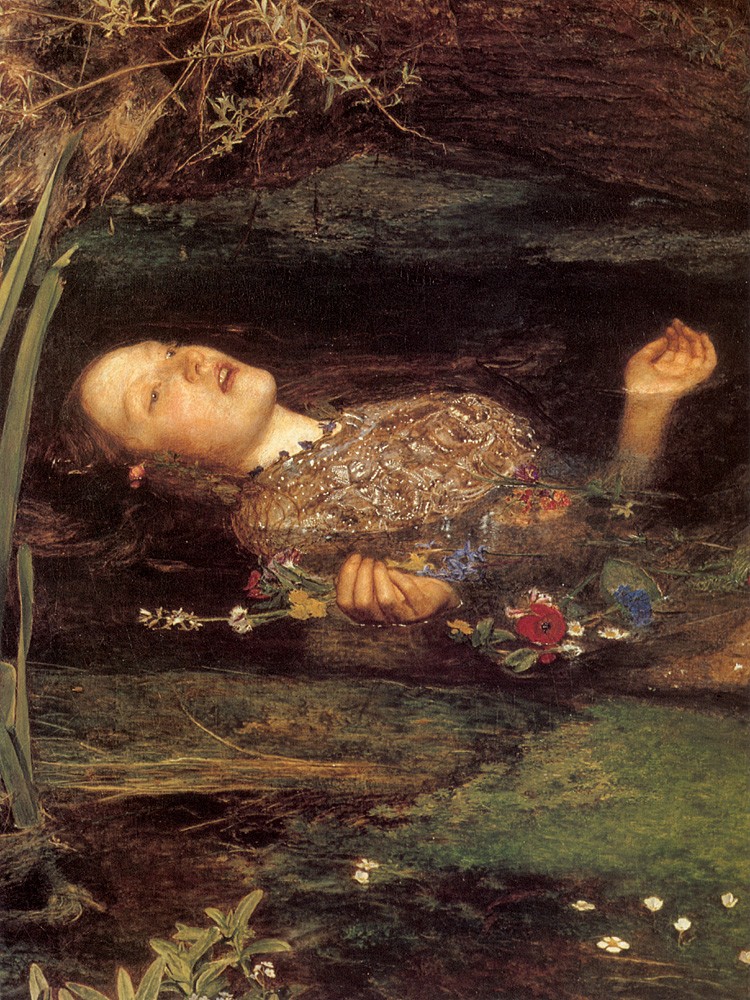 J E Ophelia by Sir John Everett Millais