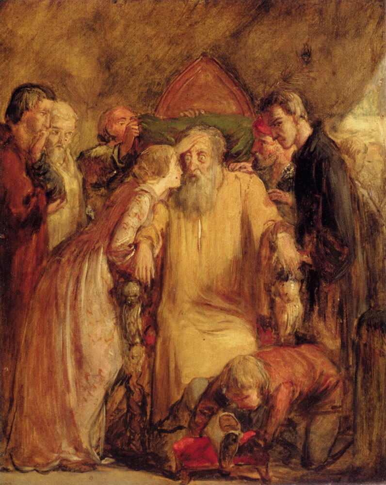 Lear And Cordelia by Sir John Everett Millais