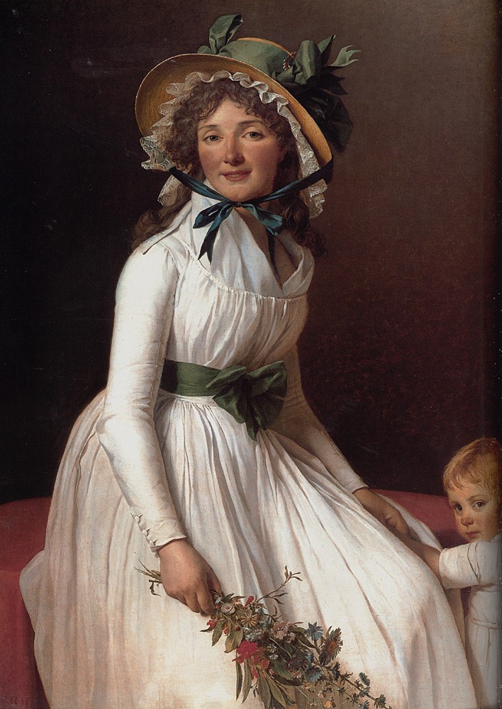 Portrait of Emilie Serizait and Her Son by Jacques-Louis David