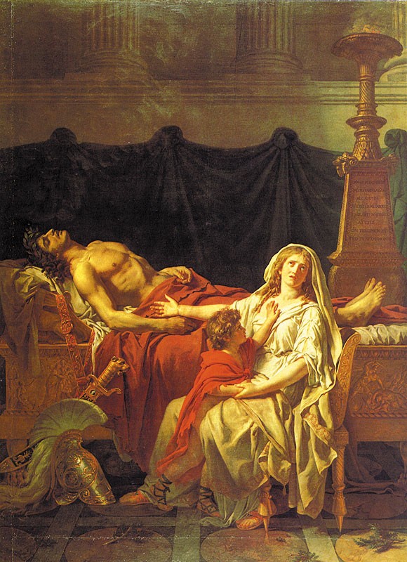 Andromache Mourning Hector by Jacques-Louis David