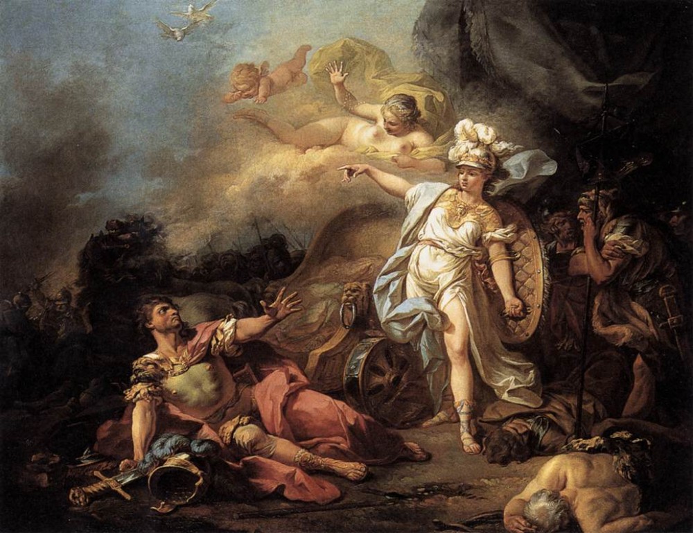 The Combat of Mars and Minerva by Jacques-Louis David