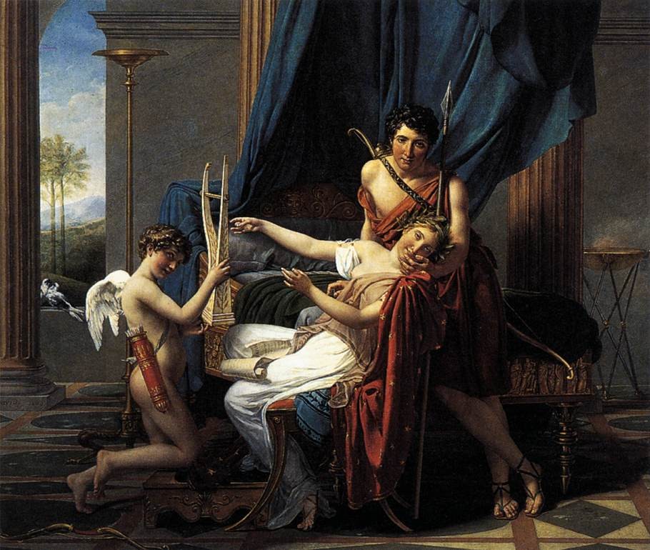 Sappho and Phaon by Jacques-Louis David