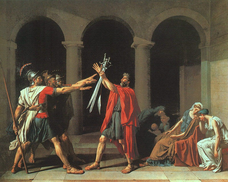 The Oath of the Horatii by Jacques-Louis David