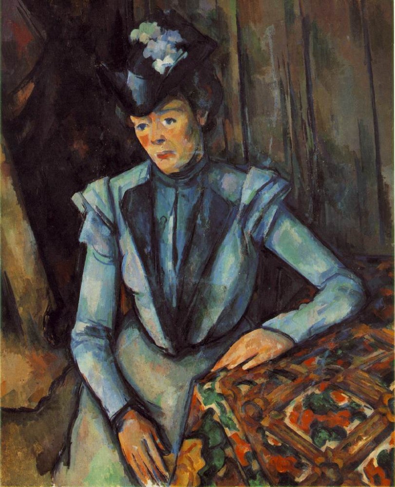 Woman Seated in Blue by Paul Cézanne
