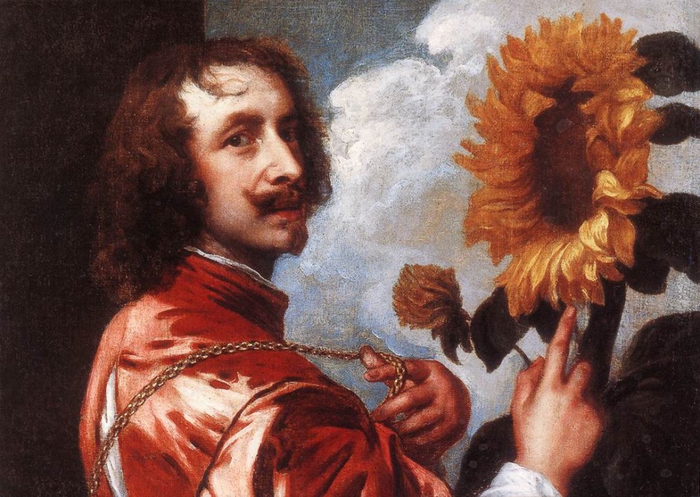 Self Portrait with a Sunflower by Sir Anthony van Dyck