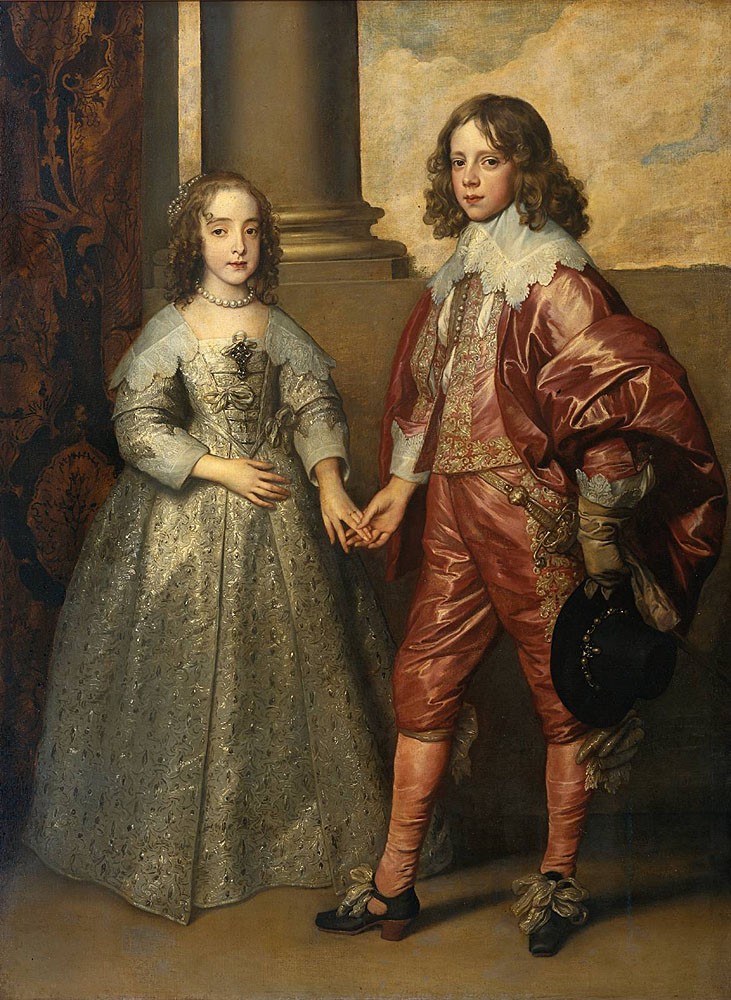 Anthony van William II Prince of Orange and Princess Henrietta Mary Stuart by Sir Anthony van Dyck