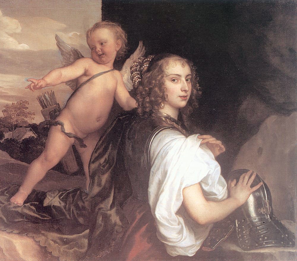 Portrait of a Girl as Erminia Accompanied by Cupid by Sir Anthony van Dyck