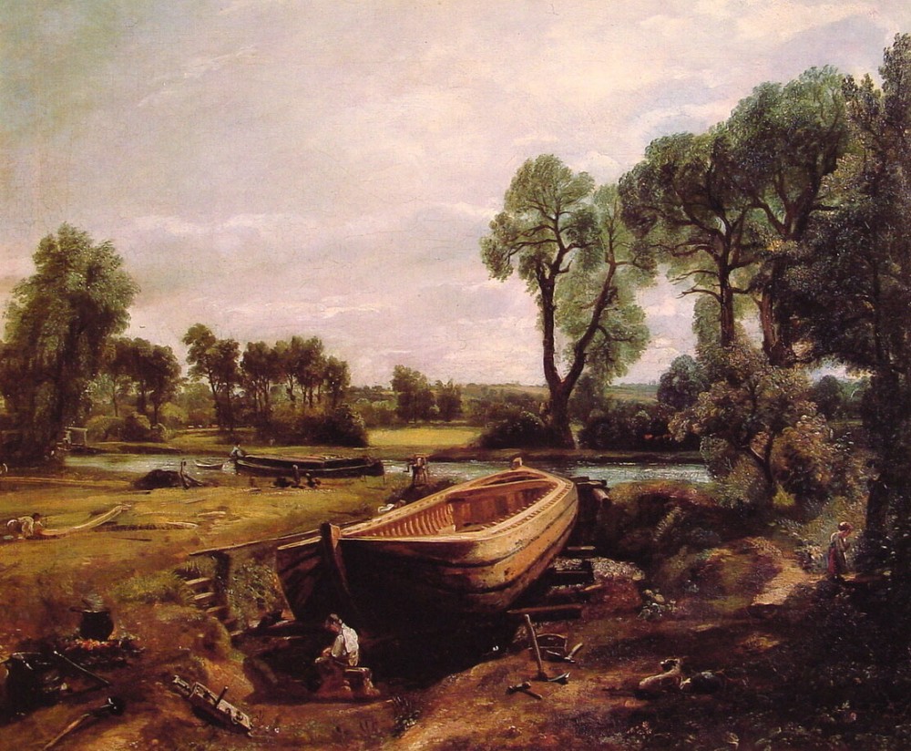 Boat Building by John Constable