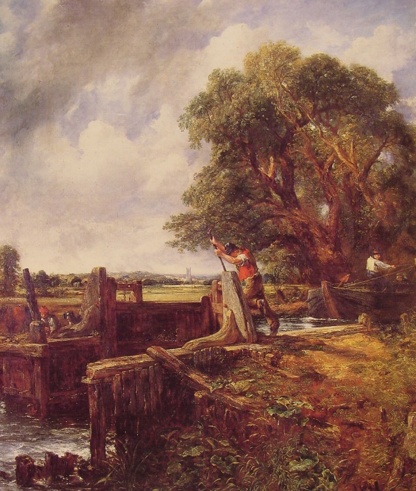 Boat Passing a Lock by John Constable