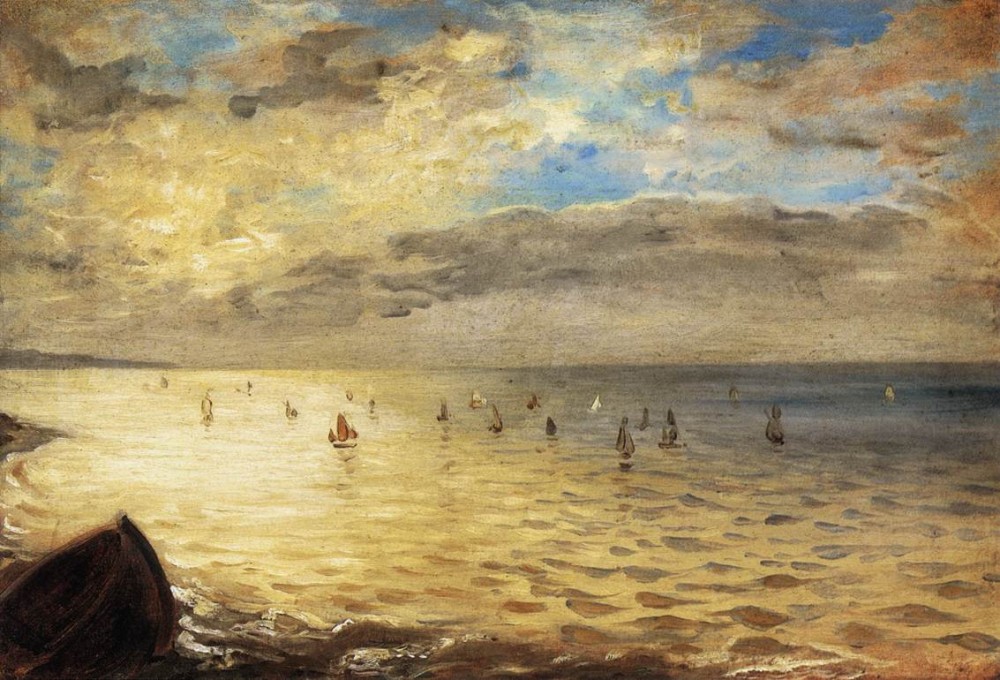 The Sea from the Heights of Dieppe by Ferdinand Victor Eugène Delacroix