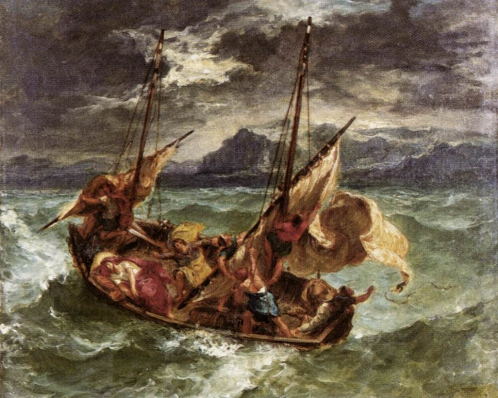 Christ on the Lake of Gennezaret by Ferdinand Victor Eugène Delacroix