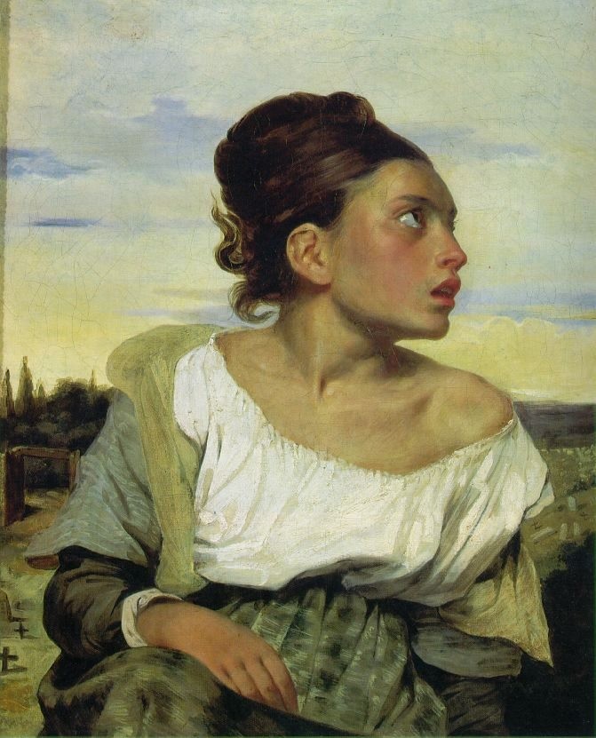 Orphan Girl at the Cemetery by Ferdinand Victor Eugène Delacroix