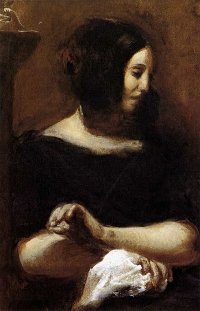 George Sand by Ferdinand Victor Eugène Delacroix