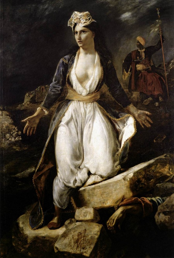 Greece on the Ruins of Missolonghi by Ferdinand Victor Eugène Delacroix