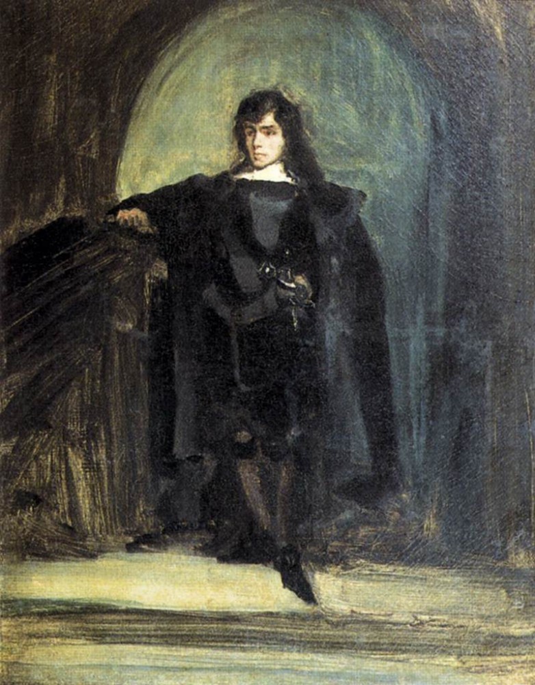 Self Portrait as Ravenswood by Ferdinand Victor Eugène Delacroix