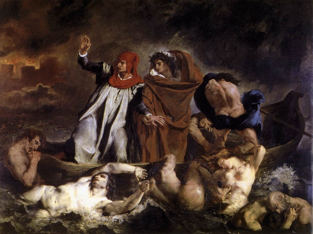 The Barque of Dante by Ferdinand Victor Eugène Delacroix