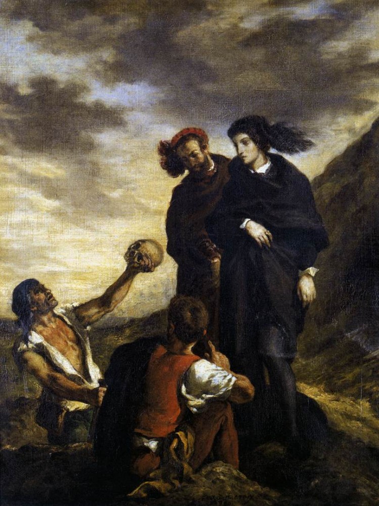 Hamlet and Horatio in the Graveyard by Ferdinand Victor Eugène Delacroix