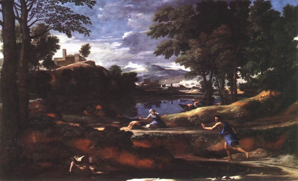 Landscape With Man Killed By Snake by Nicolas Poussin
