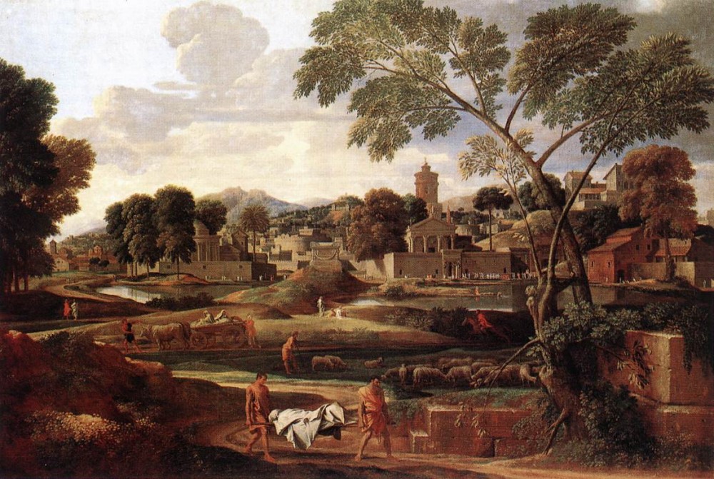 Landscape With The Funeral Of Phocion by Nicolas Poussin