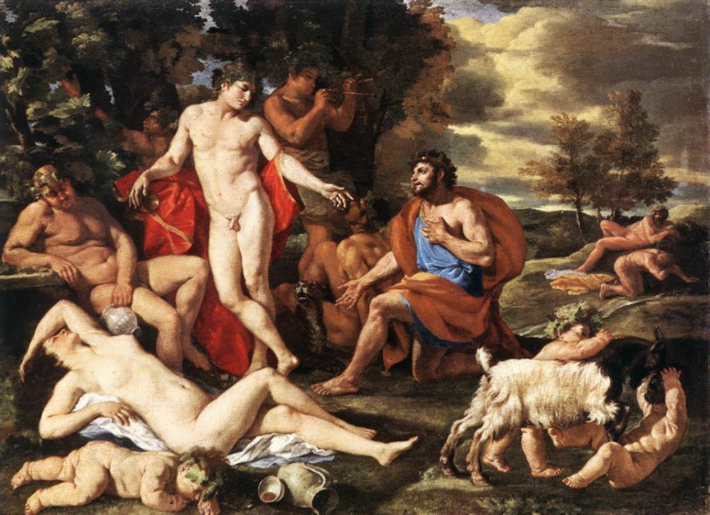 Midas And Bacchus by Nicolas Poussin