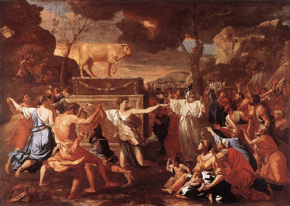 Adoration Of The Golden Calf by Nicolas Poussin