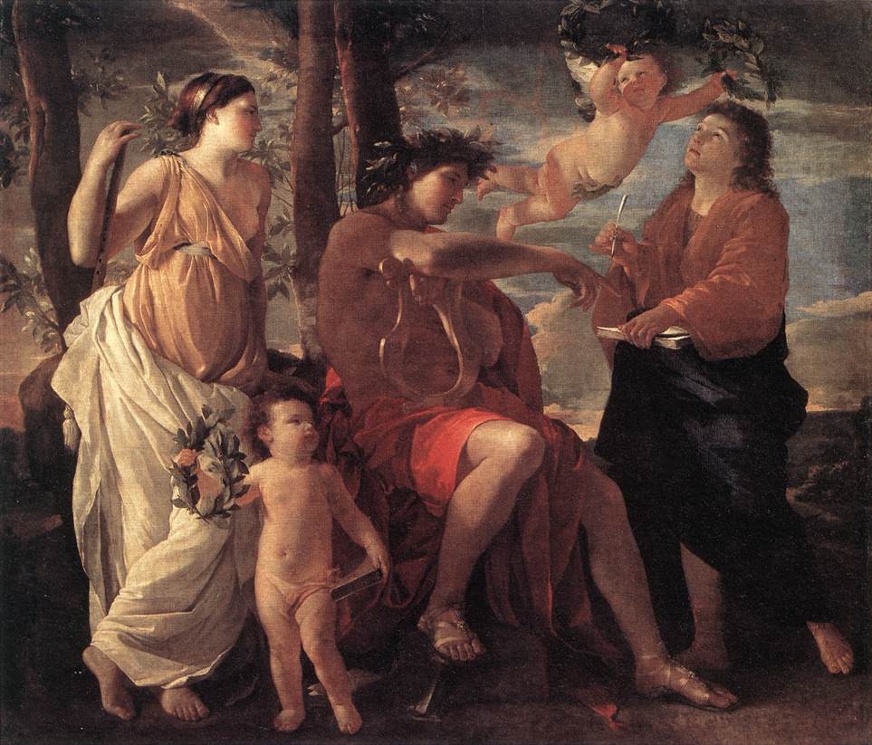Inspiration Of The Poet by Nicolas Poussin