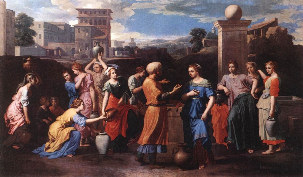 Rebecca at the Well by Nicolas Poussin