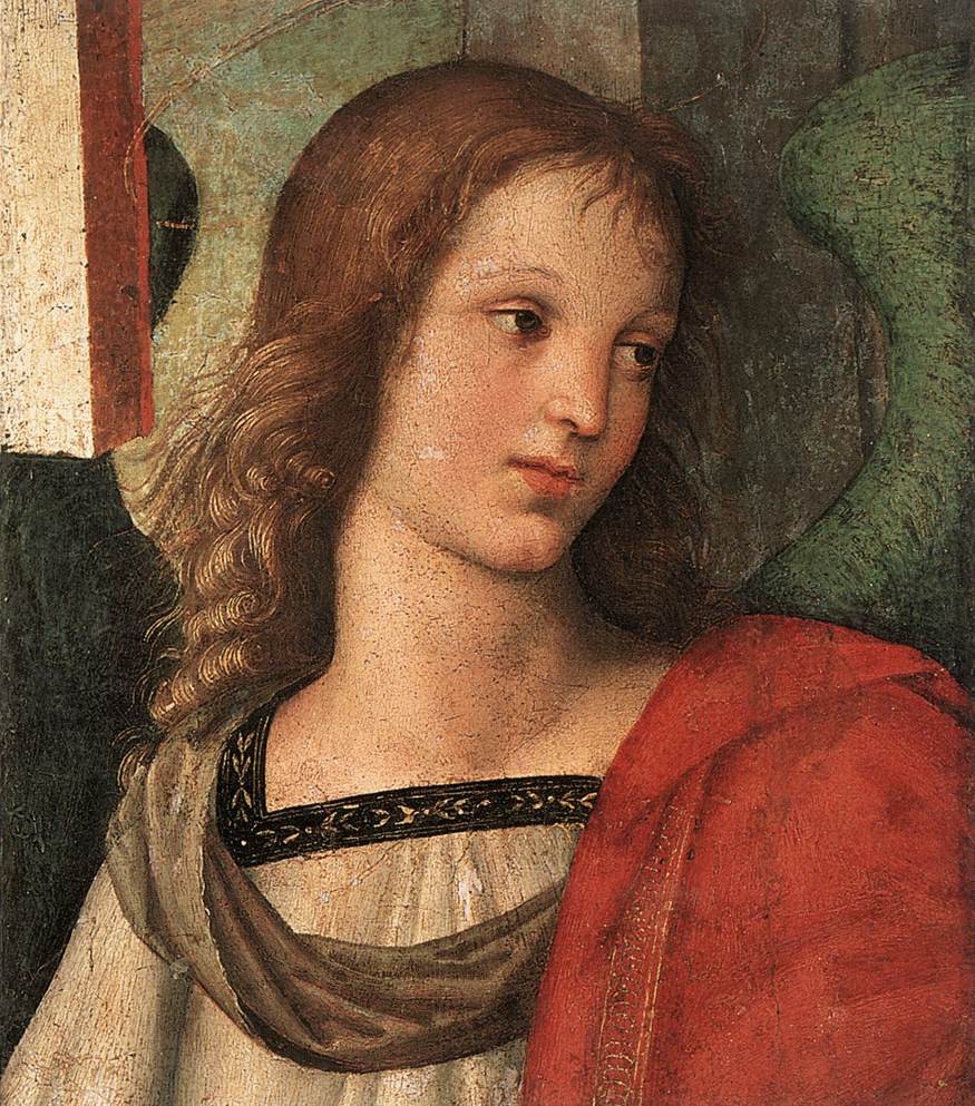 Angel (Fragment of the Baronci Altarpiece) 2 by Raffaello Sanzio da Urbino