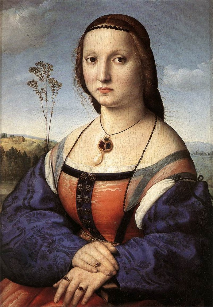 Portrait of Maddalena Doni by Raffaello Sanzio da Urbino