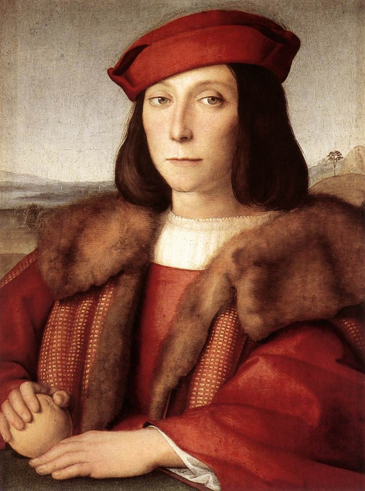 Young Man with an Apple by Raffaello Sanzio da Urbino