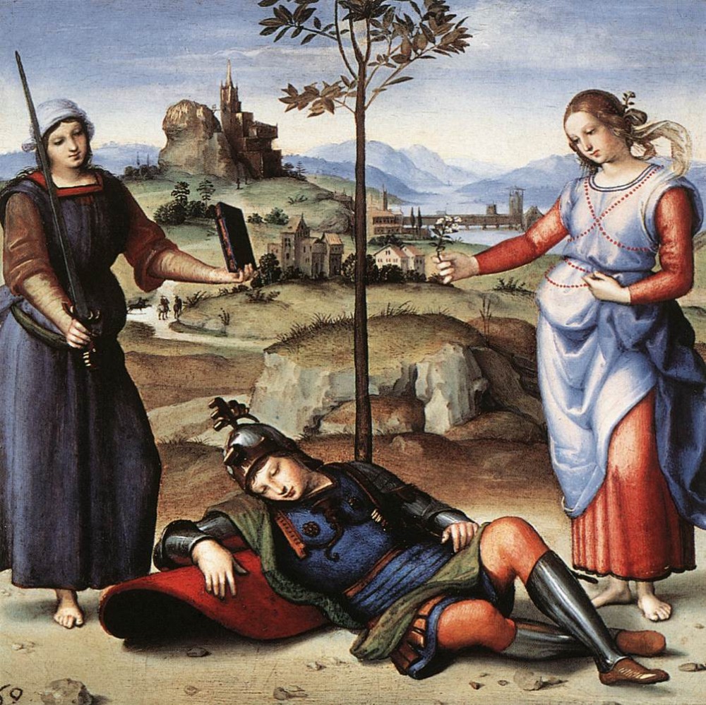 Allegory (The Knight-s Dream) by Raffaello Sanzio da Urbino