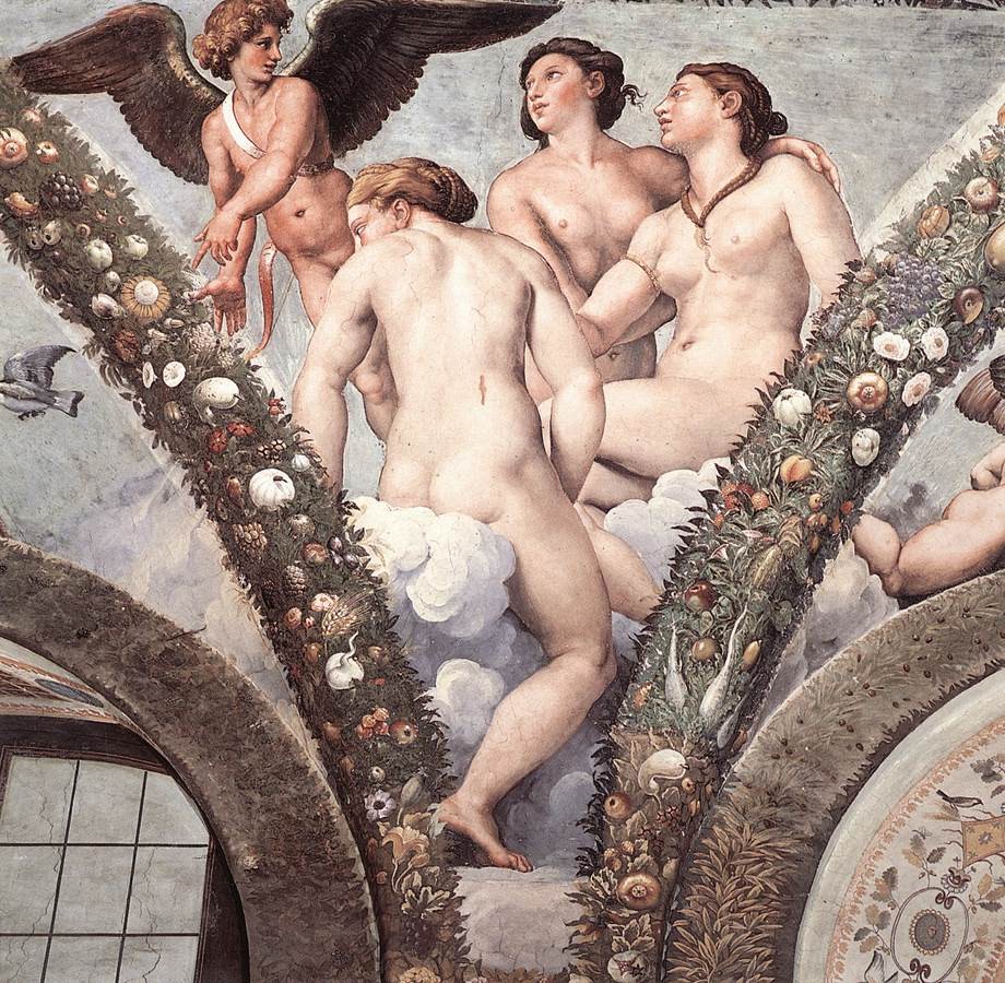 Cupid and the Three Graces by Raffaello Sanzio da Urbino