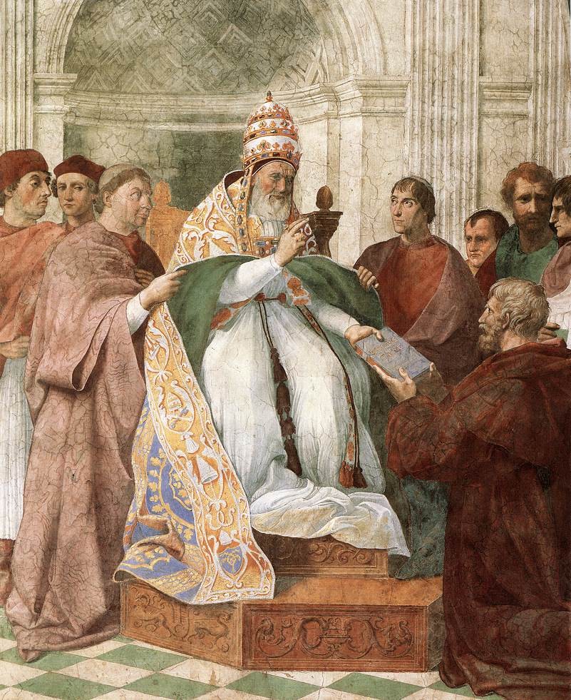 Gregory IX Approving the Decretals by Raffaello Sanzio da Urbino