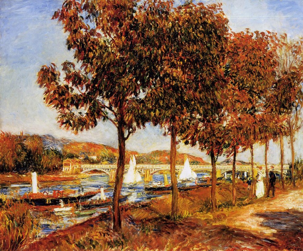 The Bridge at Argenteuil in Autumn by Pierre-Auguste Renoir