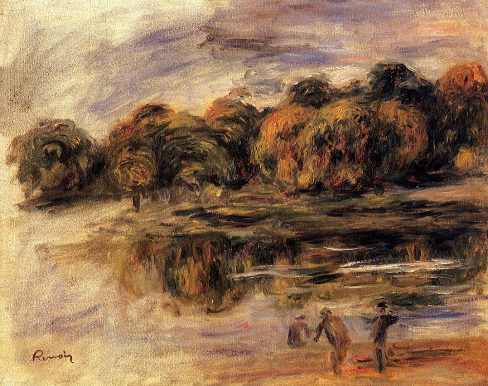 Fishermen by a Lake by Pierre-Auguste Renoir