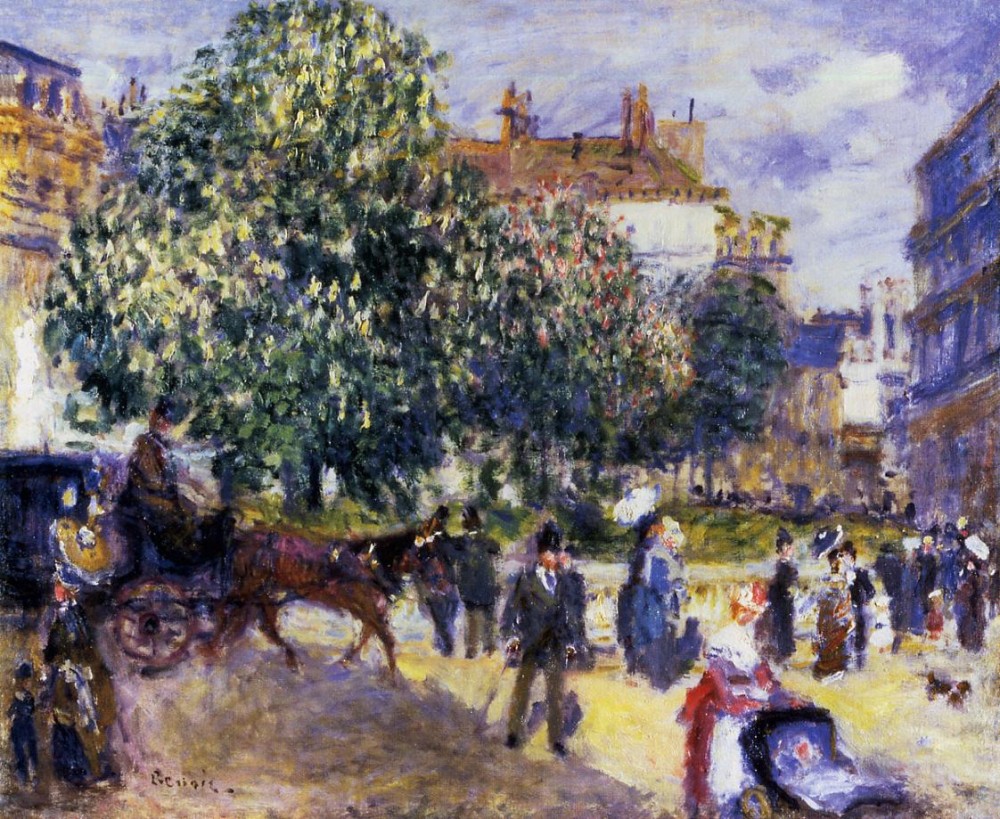 Place de la Trinite, Paris by Pierre-Auguste Renoir