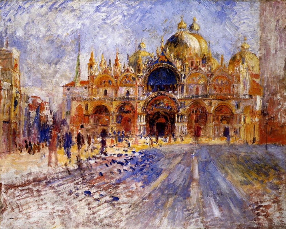The Piazza San Marco, Venice by Pierre-Auguste Renoir